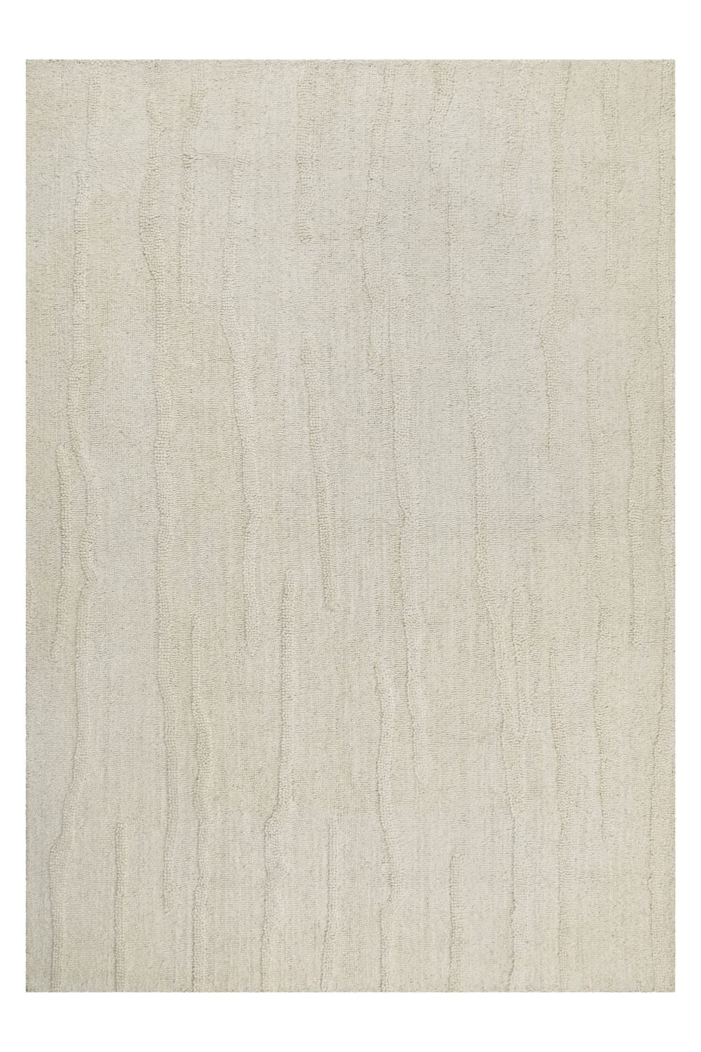 Tapis pure laine tufté main crème 300x400