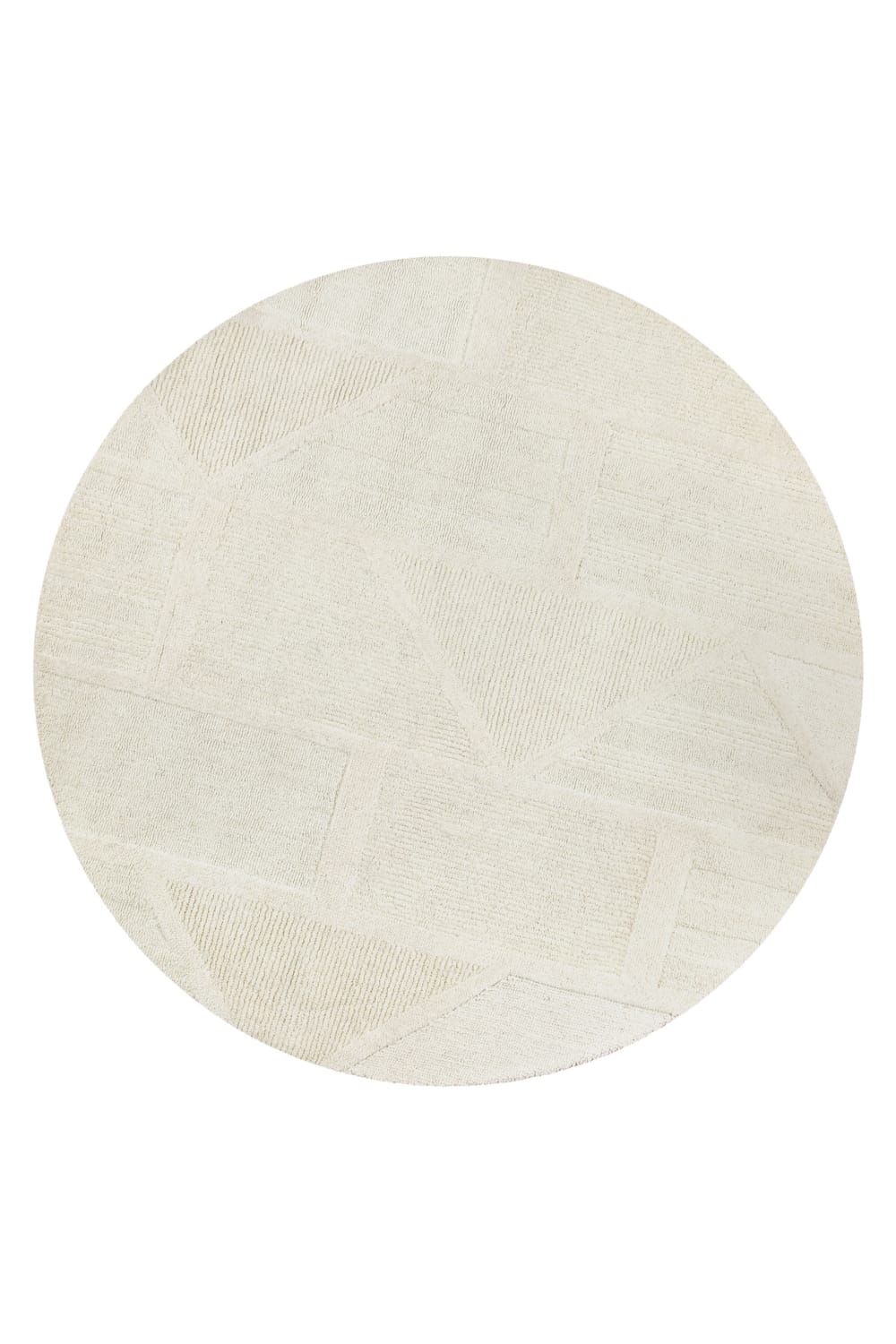 Tapis rond pure laine - main
