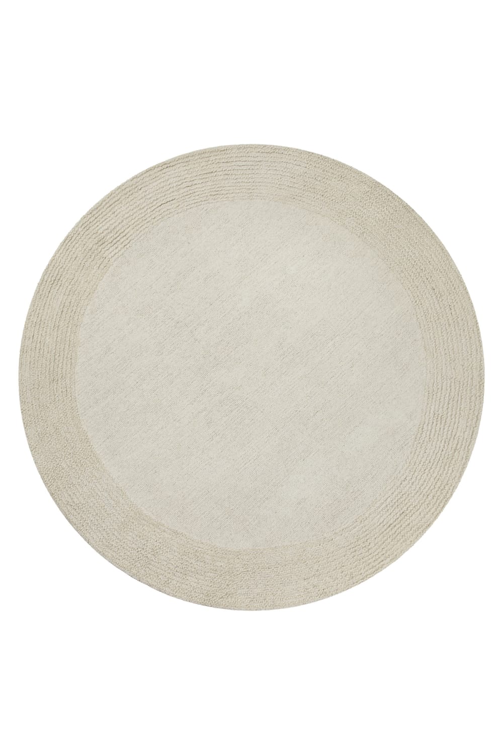 Tapis rond pure laine - main