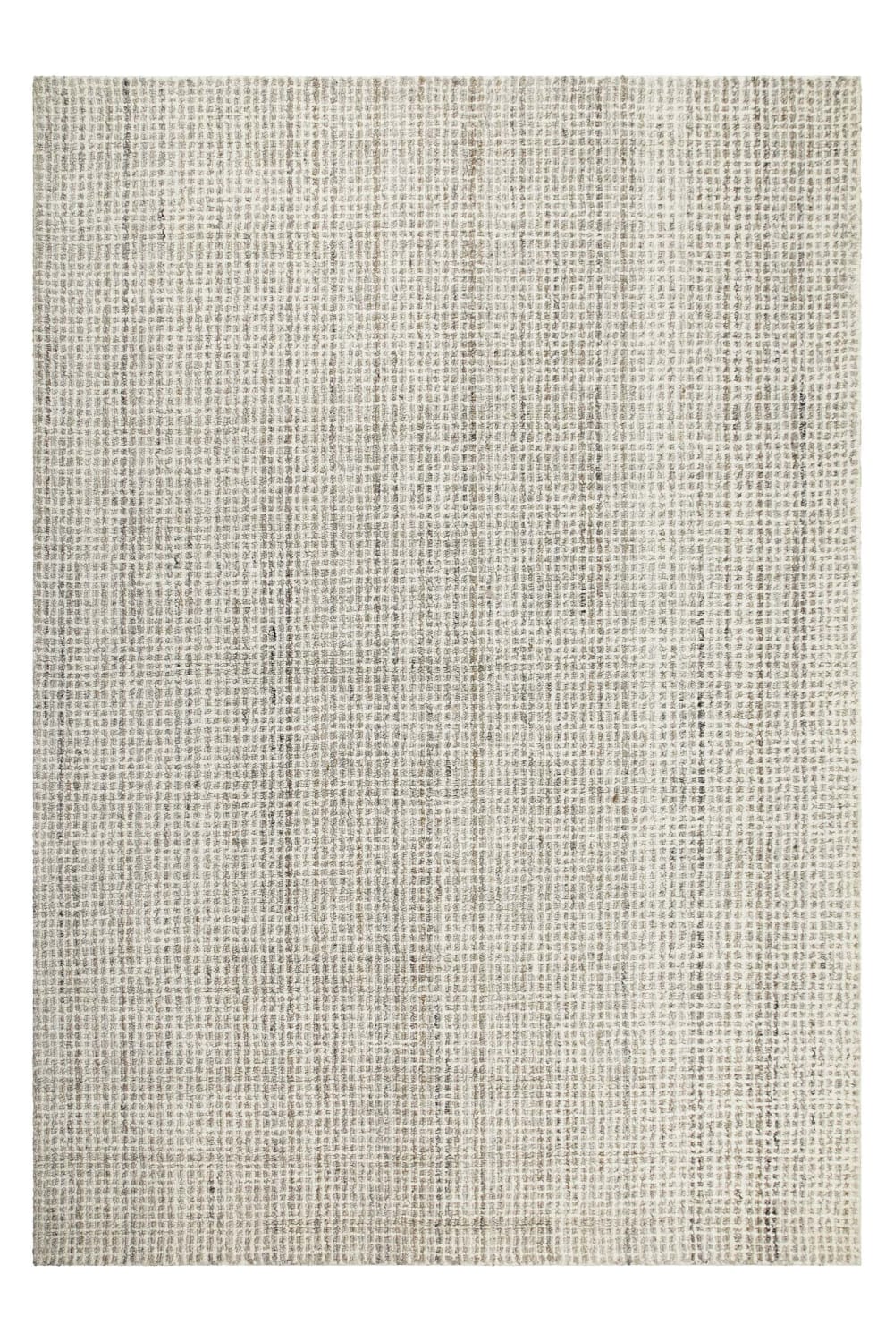 Tapis pure laine tufté main gris clair 40x60
