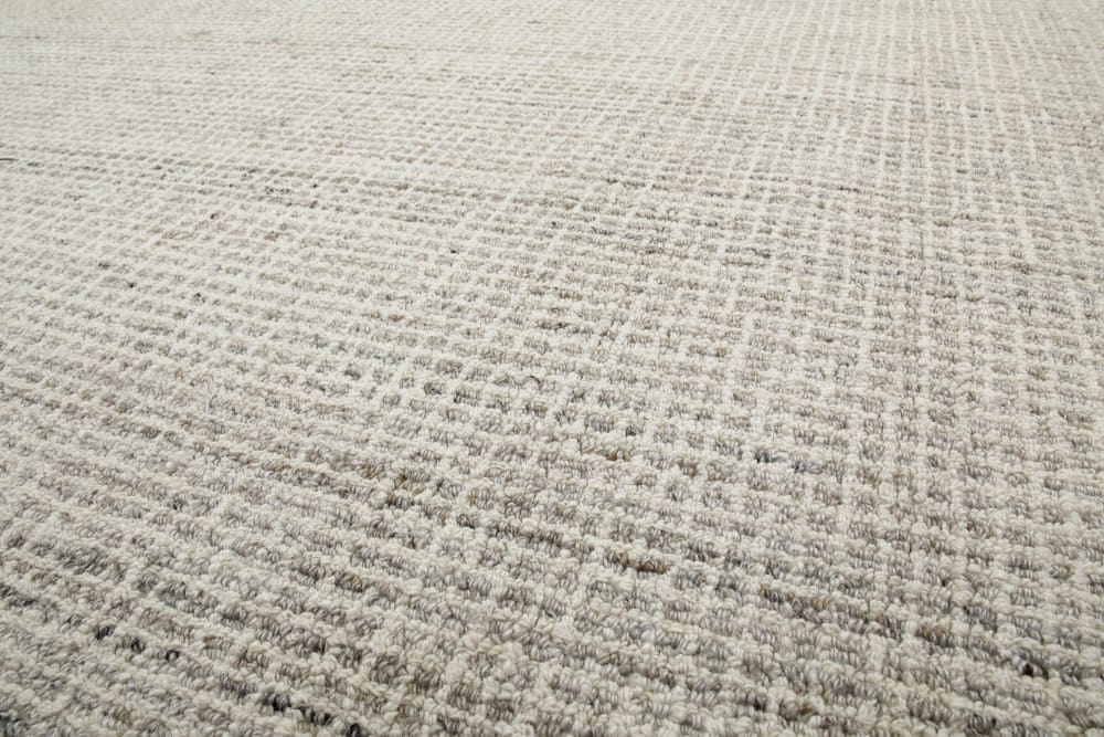 Tapis pure laine tufté main gris clair 40x60 — vue 4