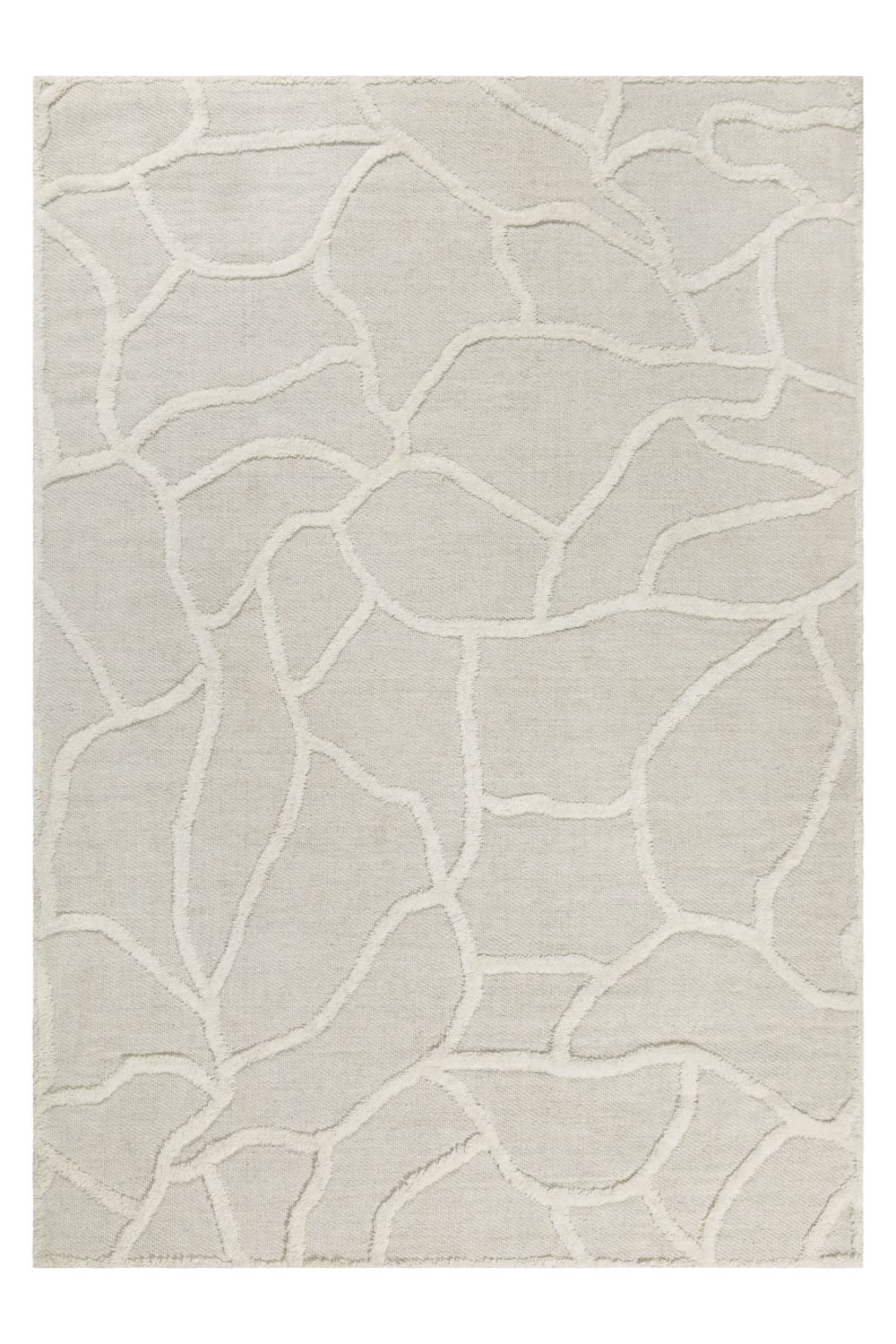 Tapis  tufté main crème