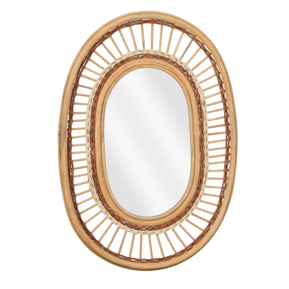 Mica Decorations Wandspiegel Mirror Ocker H3xB40xL59cm style seaside Gelb Holz