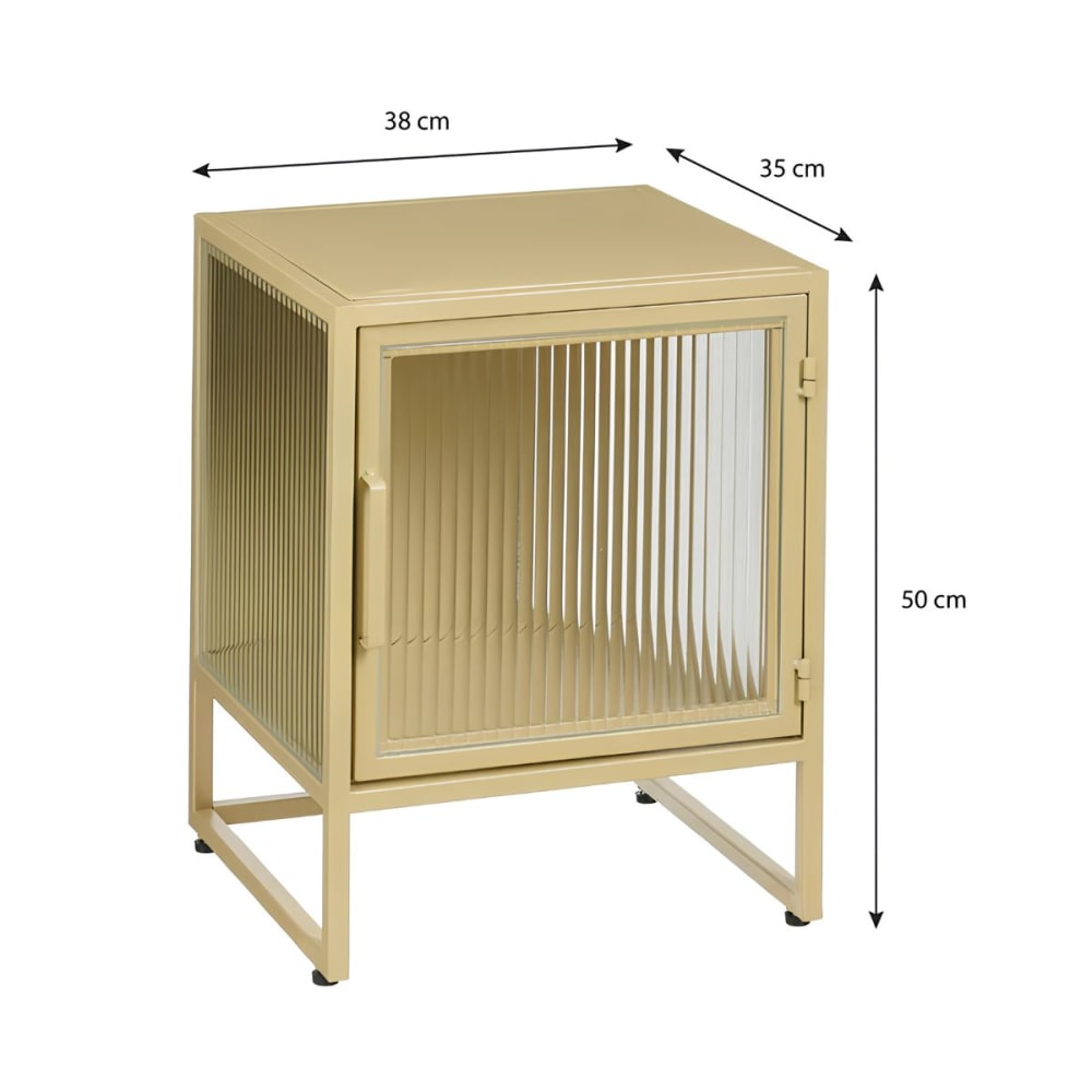 Armoire beige fer h50xl35xl38cm - Maisons du Monde