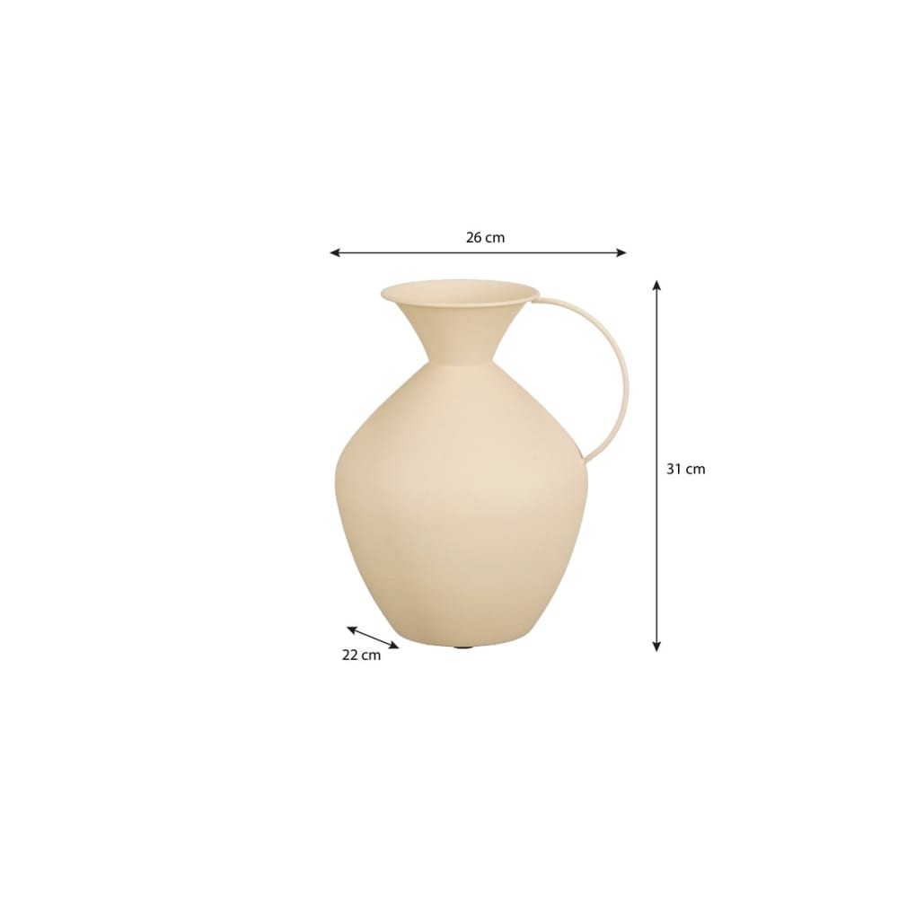 Vase Gyge Cremeweiß Eisen H30.5xB22xL26cm - Maisons Du Monde