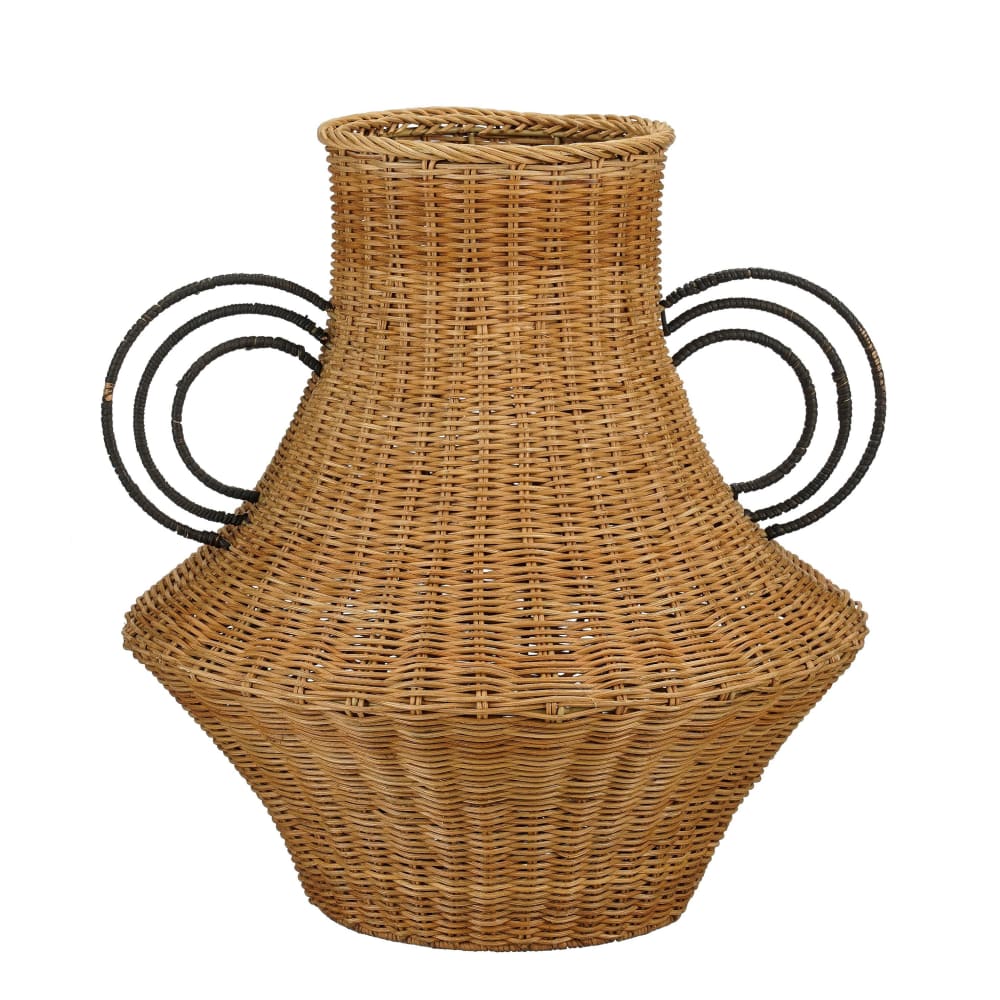 Vase marron clair bois de rotin h43xl30xl30cm