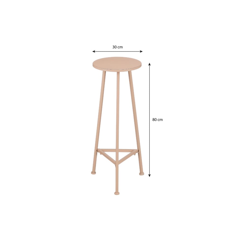 Table à plantes rose pâle fer h80xl30xl30cm - Maisons du Monde
