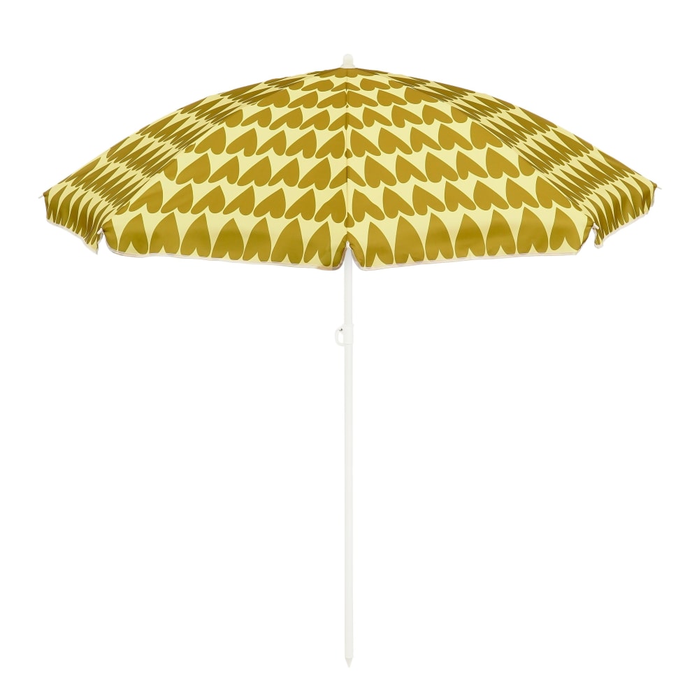 Mica Decorations Sonnenschirm Heart Braun Polyester H180xB160xL160cm style vintage Braun Pes - Polyester