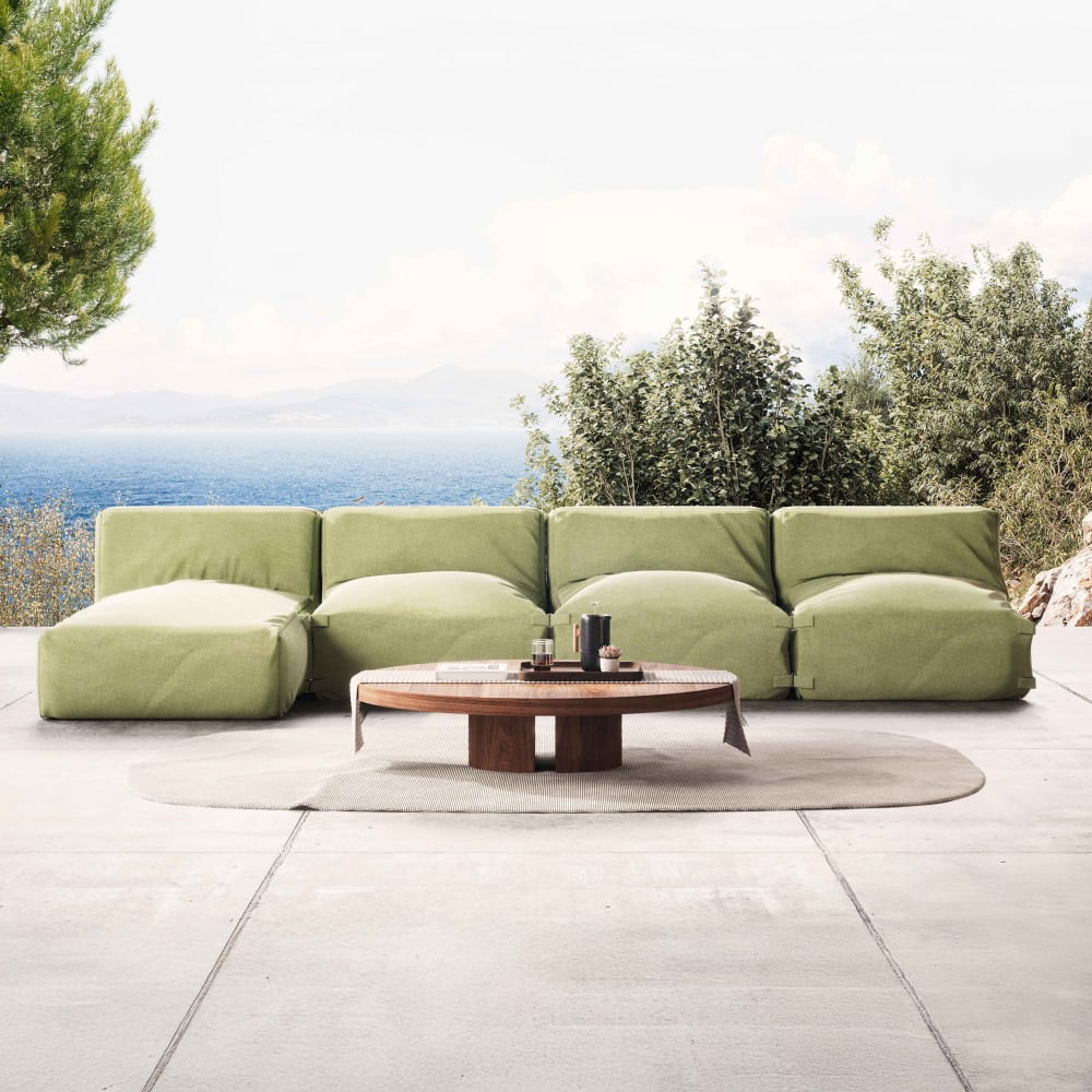 Salon de jardin modulable 4 places vert cactus