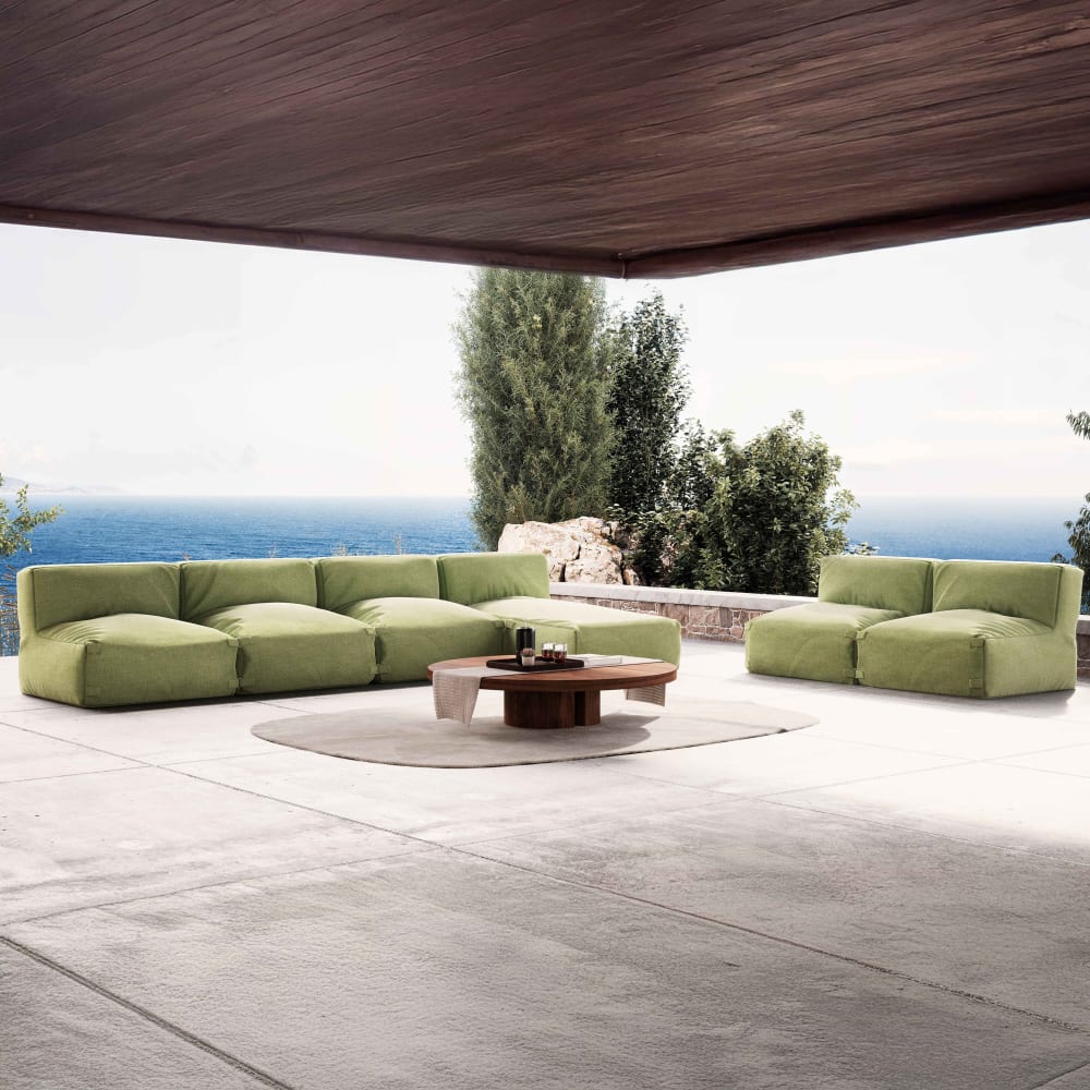 Salon de jardin modulable 6 places vert cactus