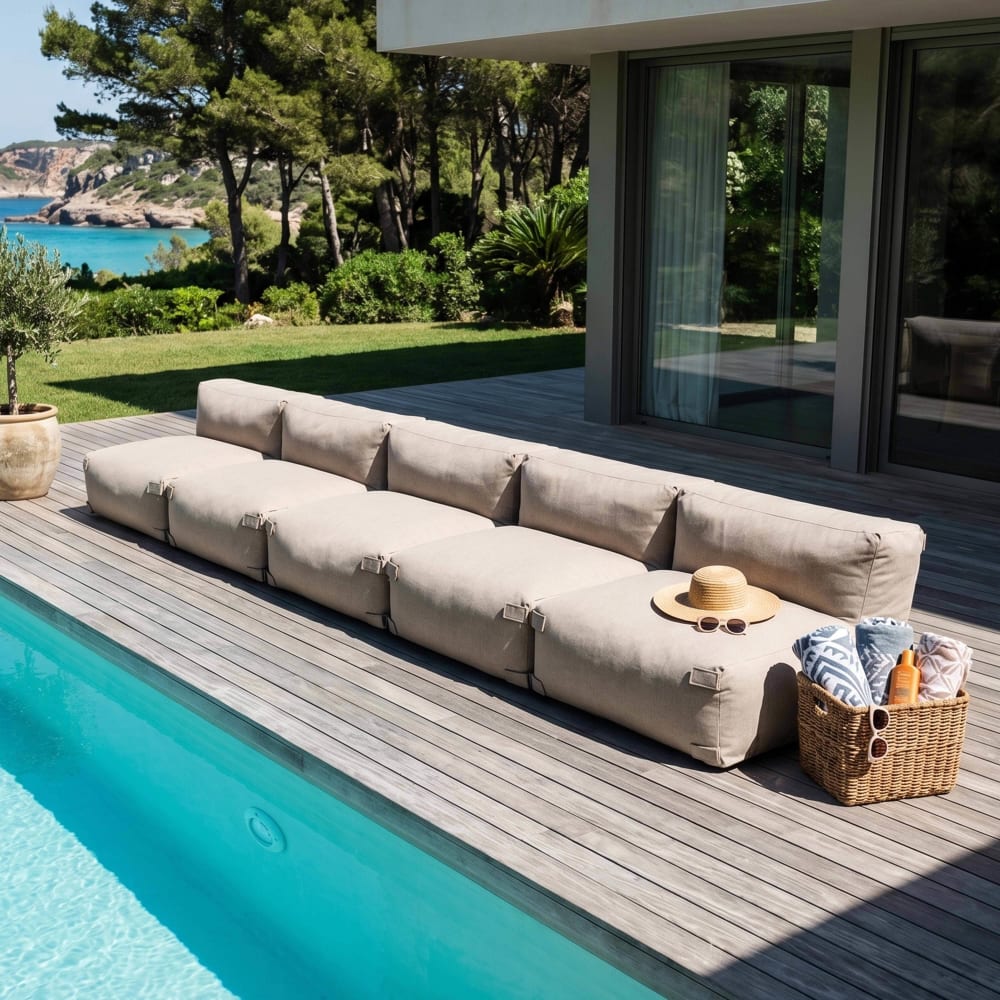 Salon de jardin modulable 5 places beige - Maisons du Monde