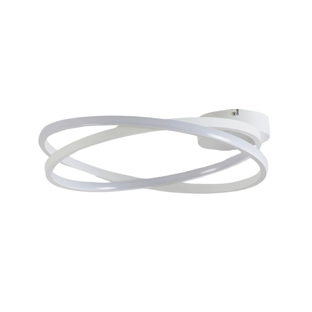 Plafonnier en aluminium, fer et pvc Blanc 50.8 cm