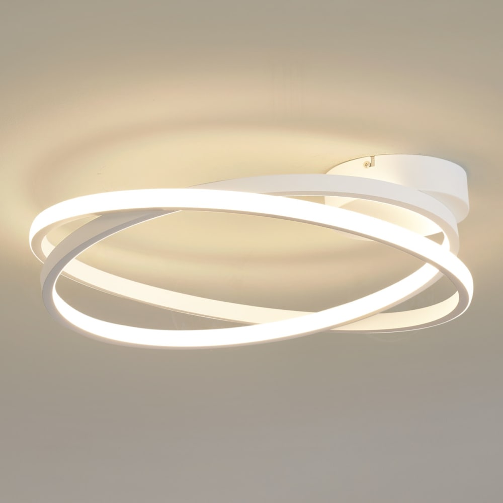 Plafonnier en aluminium, fer et pvc blanc 50.8 cm — vue 3