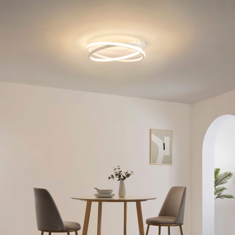 Plafonnier en aluminium, fer et pvc blanc 50.8 cm — vue 4