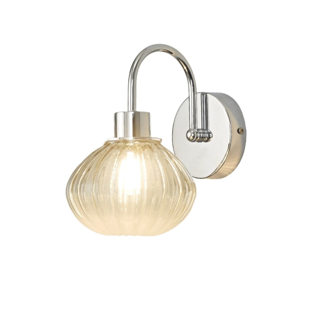 Applique en verre Chromé, blanc et vert 23 cm