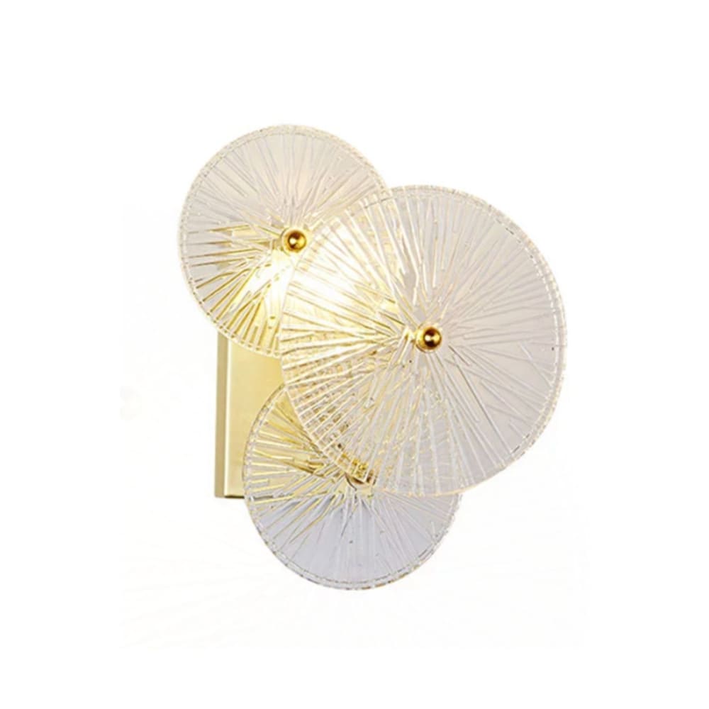 Applique en verre Transparent et doré 30 cm