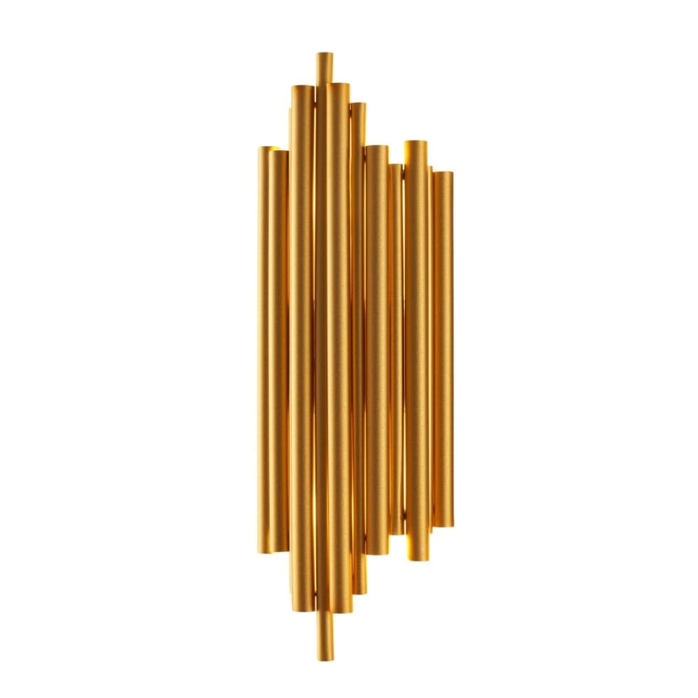 Kosilum Wandleuchte aus Aluminium 50 cm, Gold / Messing Gold Metall