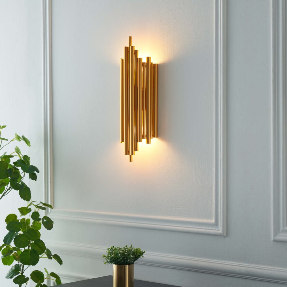 Applique en aluminium doré / laiton 50 cm - Maisons du Monde