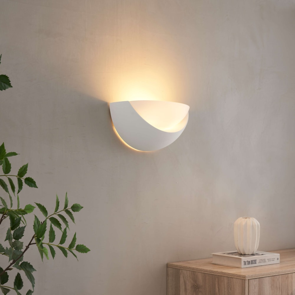 Applique en verre blanc 34 cm - Maisons du Monde