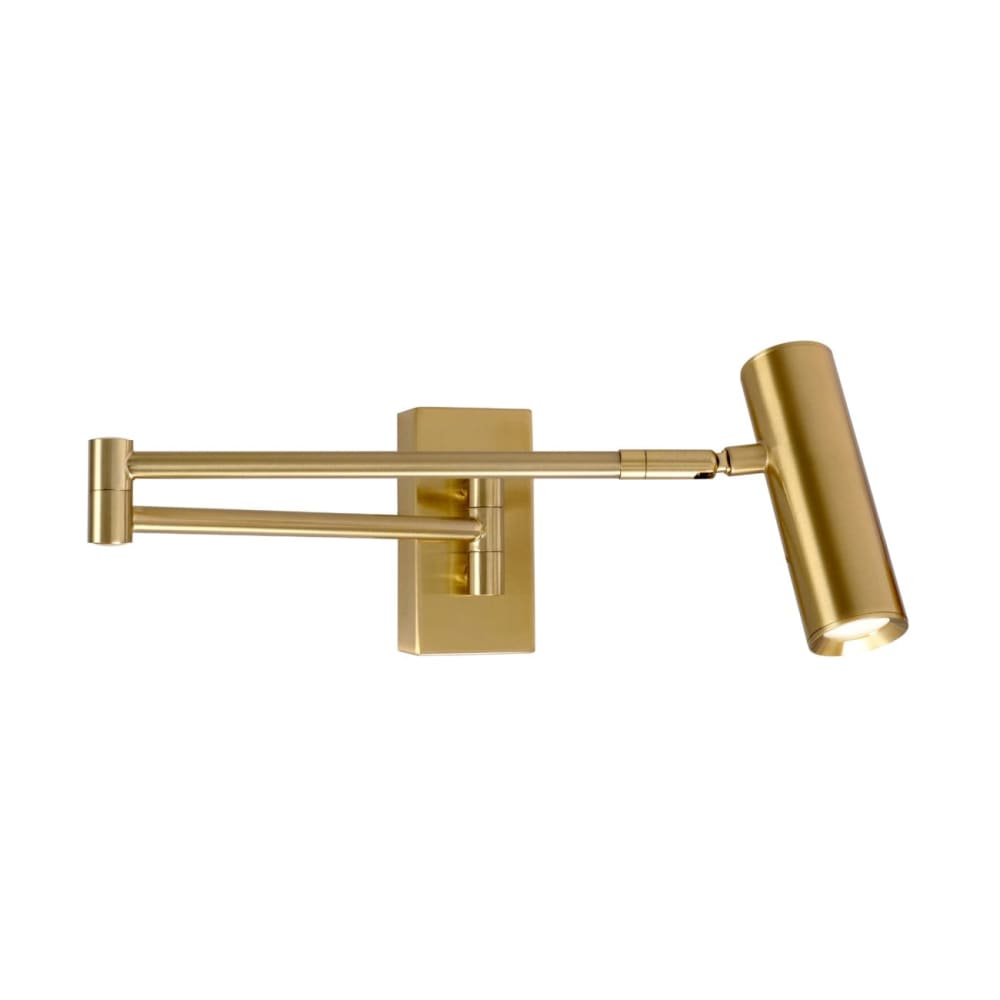 Kosilum Wandleuchte aus Metall und Aluminium 33 cm, Messing Gold Metall