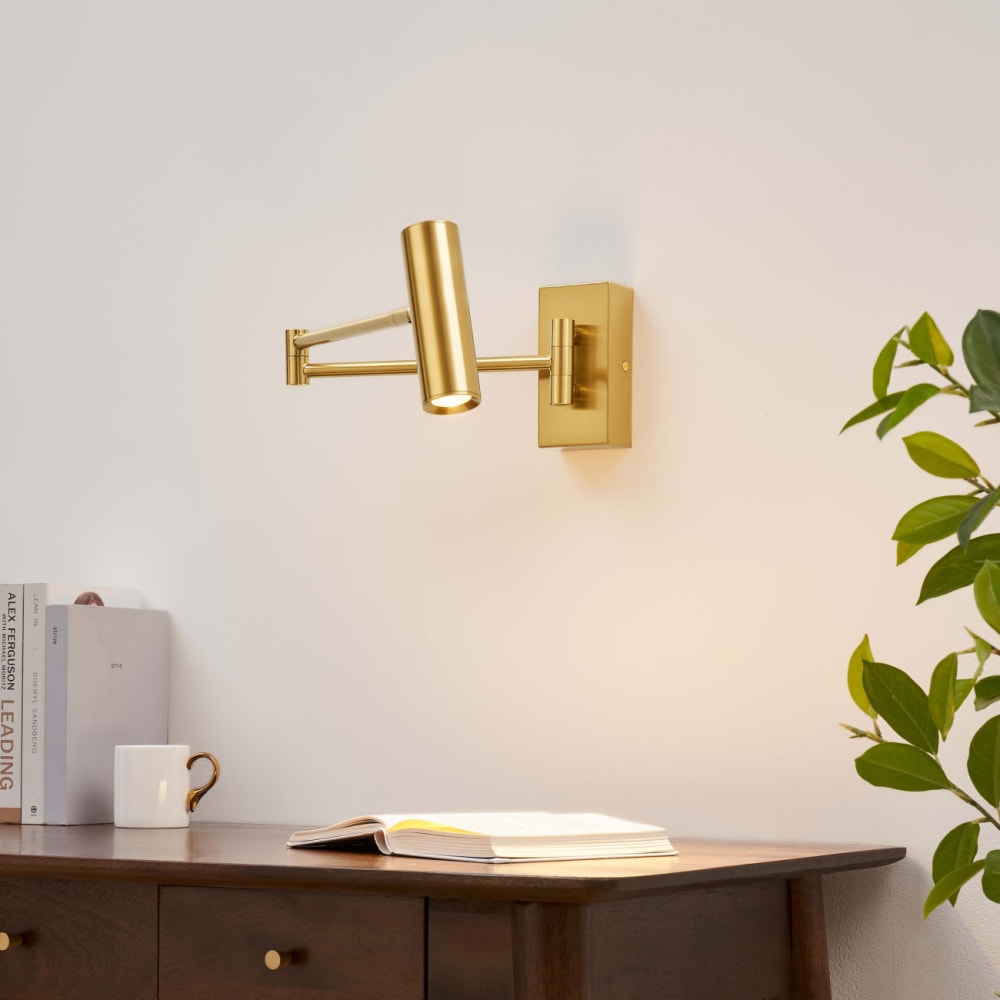 Applique en métal et aluminium laiton 33 - 58 cm - Maisons du Monde