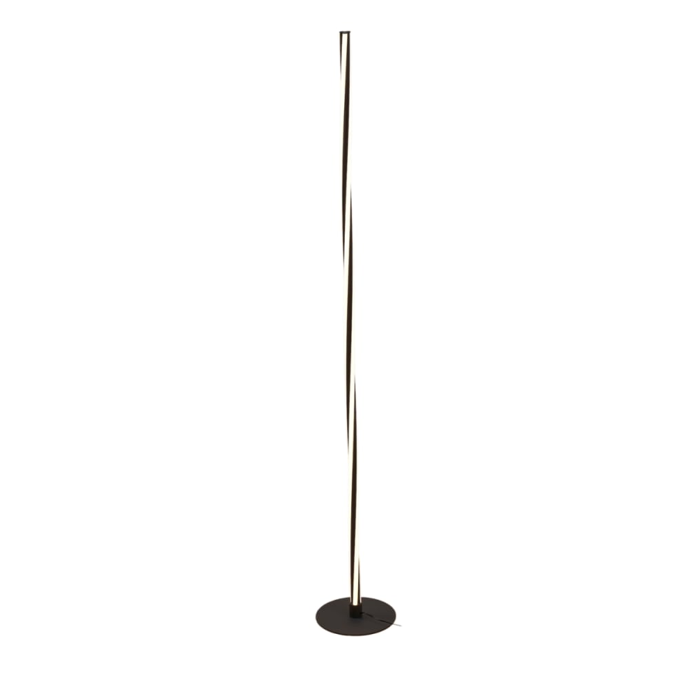 Lampadaire en aluminium, fer et silicone noir 148 cm