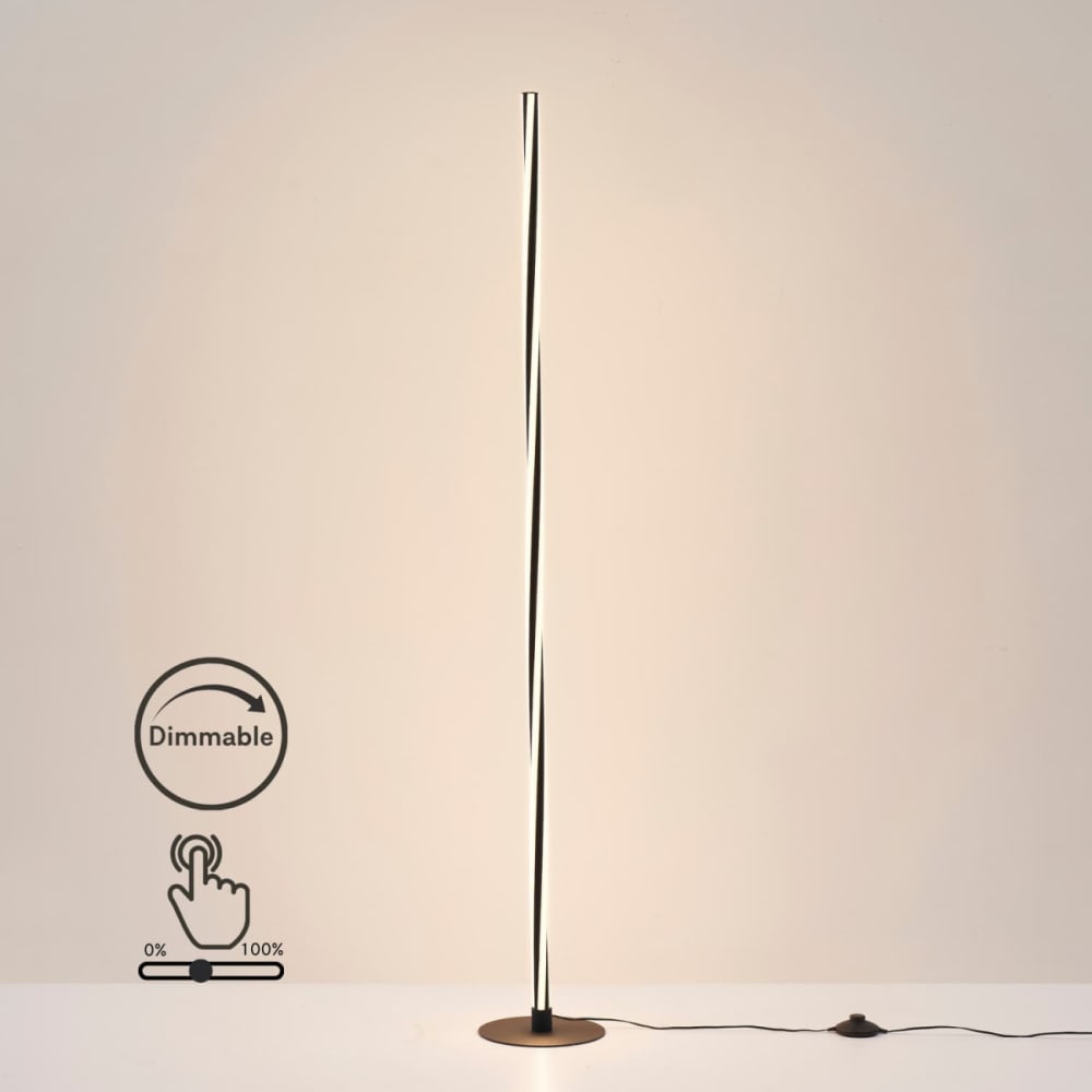Lampadaire en aluminium, fer et silicone noir 148 cm — vue 4