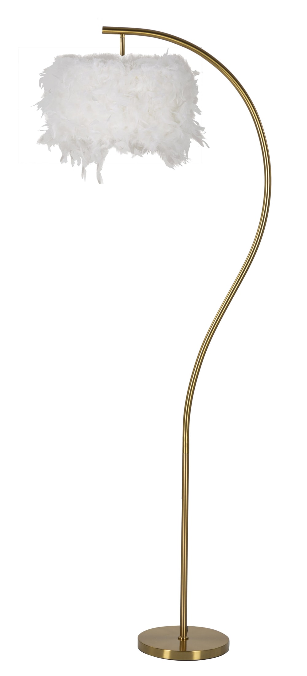 Lampadaire à plumes blanches, 60x33x170 cm — vue 3