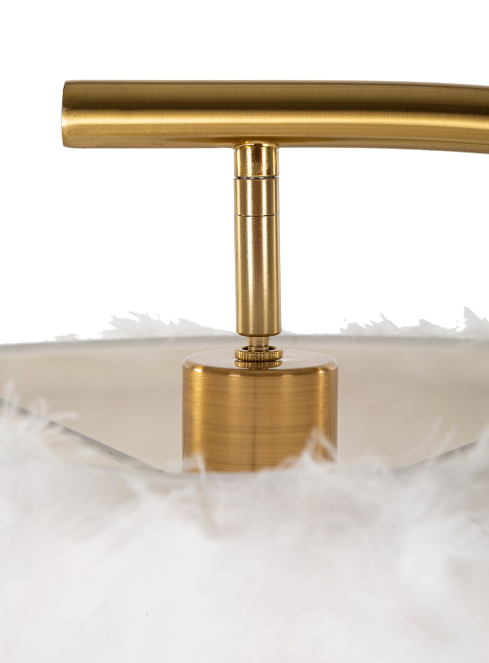 Lampadaire à plumes blanches, 60x33x170 cm — vue 4