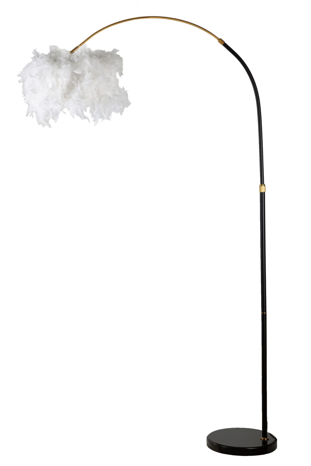 Lampadaire à plumes blanches 100x150-180 cm — vue 3