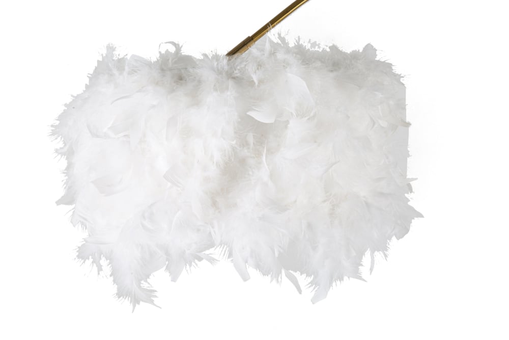 Lampadaire à plumes blanches 100x150-180 cm — vue 4
