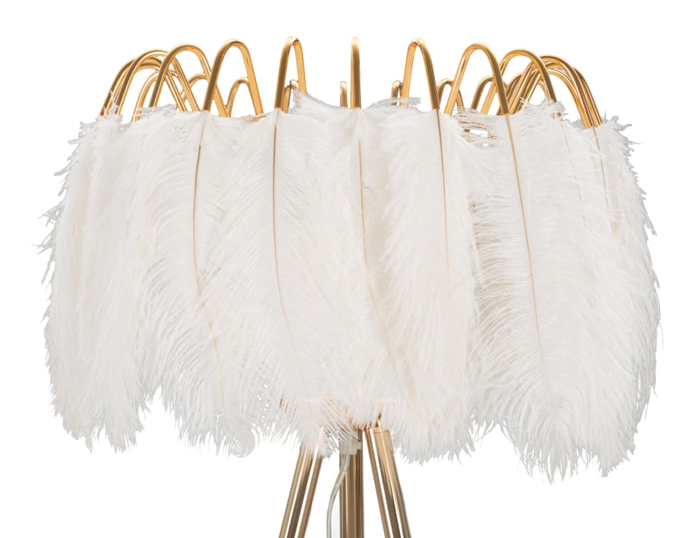 Lampadaire avec plumes blanches cm ø 46x147 — vue 4