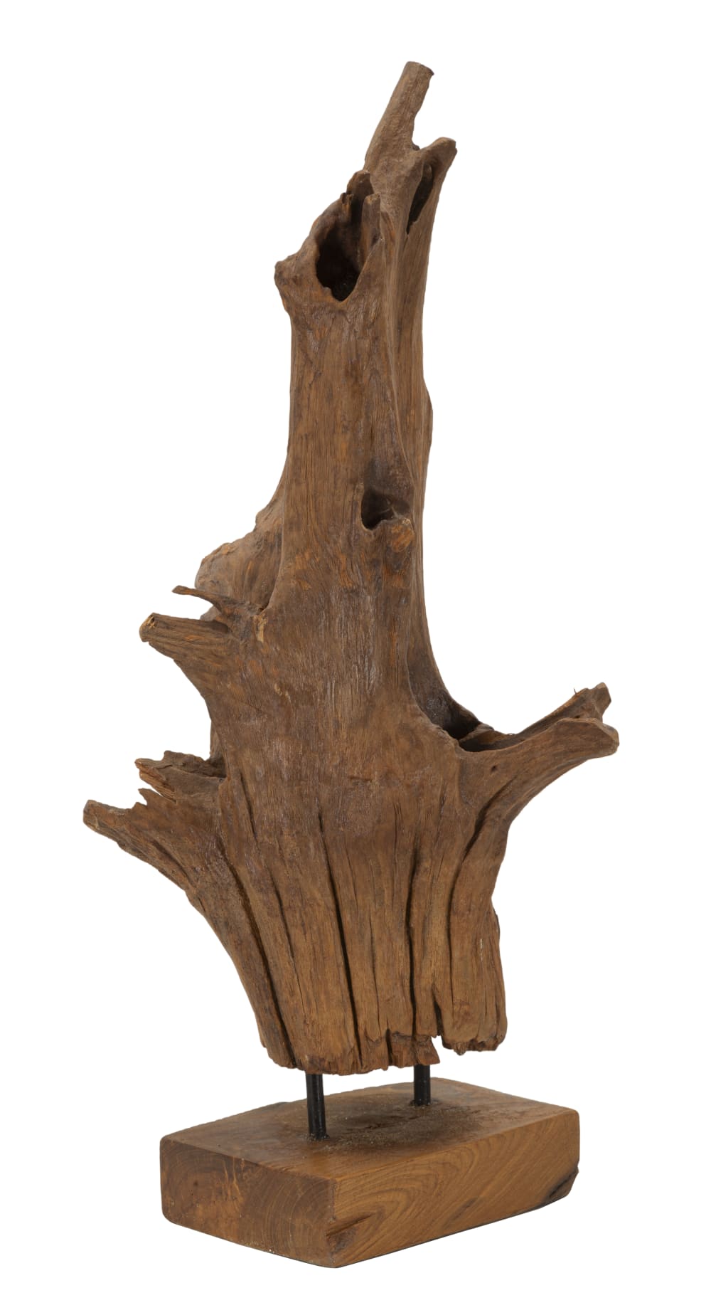 Braune Holzskulptur, 23 x 27 x 64 cm - Maisons Du Monde