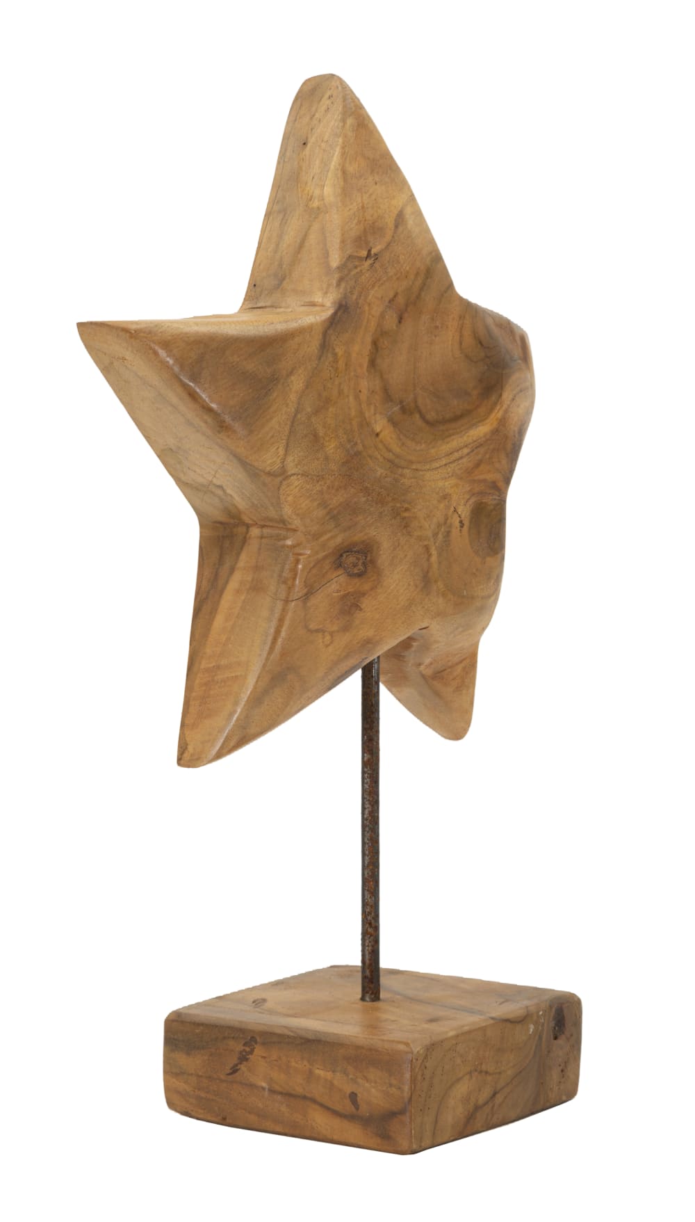 Braune Holzskulptur, 28 x 12 x 42 cm - Maisons Du Monde