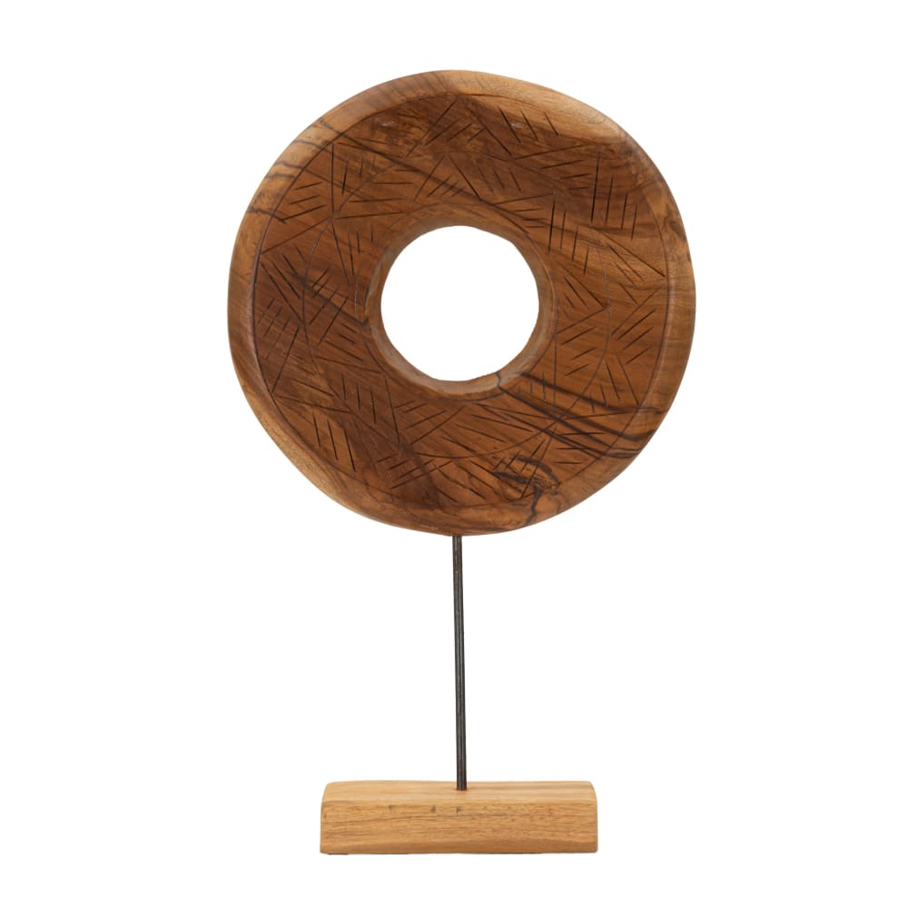 Sculpture en bois marron 35x10x58 cm — Beyit