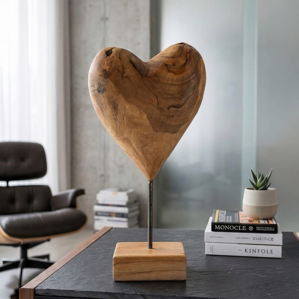 Mauro Ferretti Braune Holzskulptur 20x12x37 cm style exotic Braun Holz