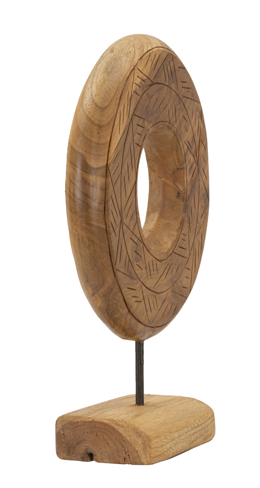 Braune Holzskulptur, 28 x 10 x 38 cm - Maisons Du Monde