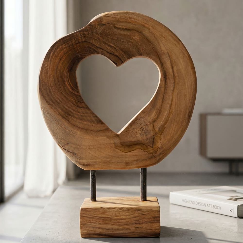 Mauro Ferretti Braune Holzskulptur, 20 x 10 x 28 cm style exotic Braun Holz