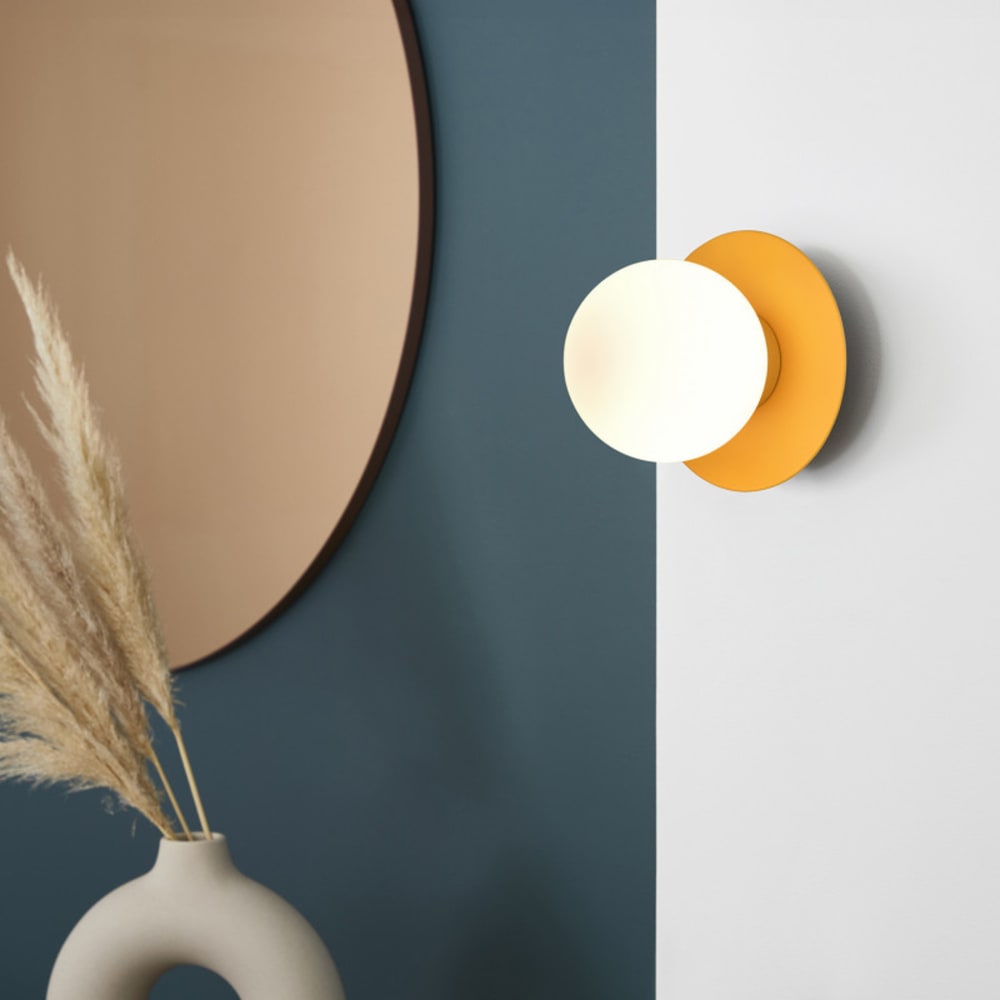 Applique globe verre et métal jaune - Maisons du Monde