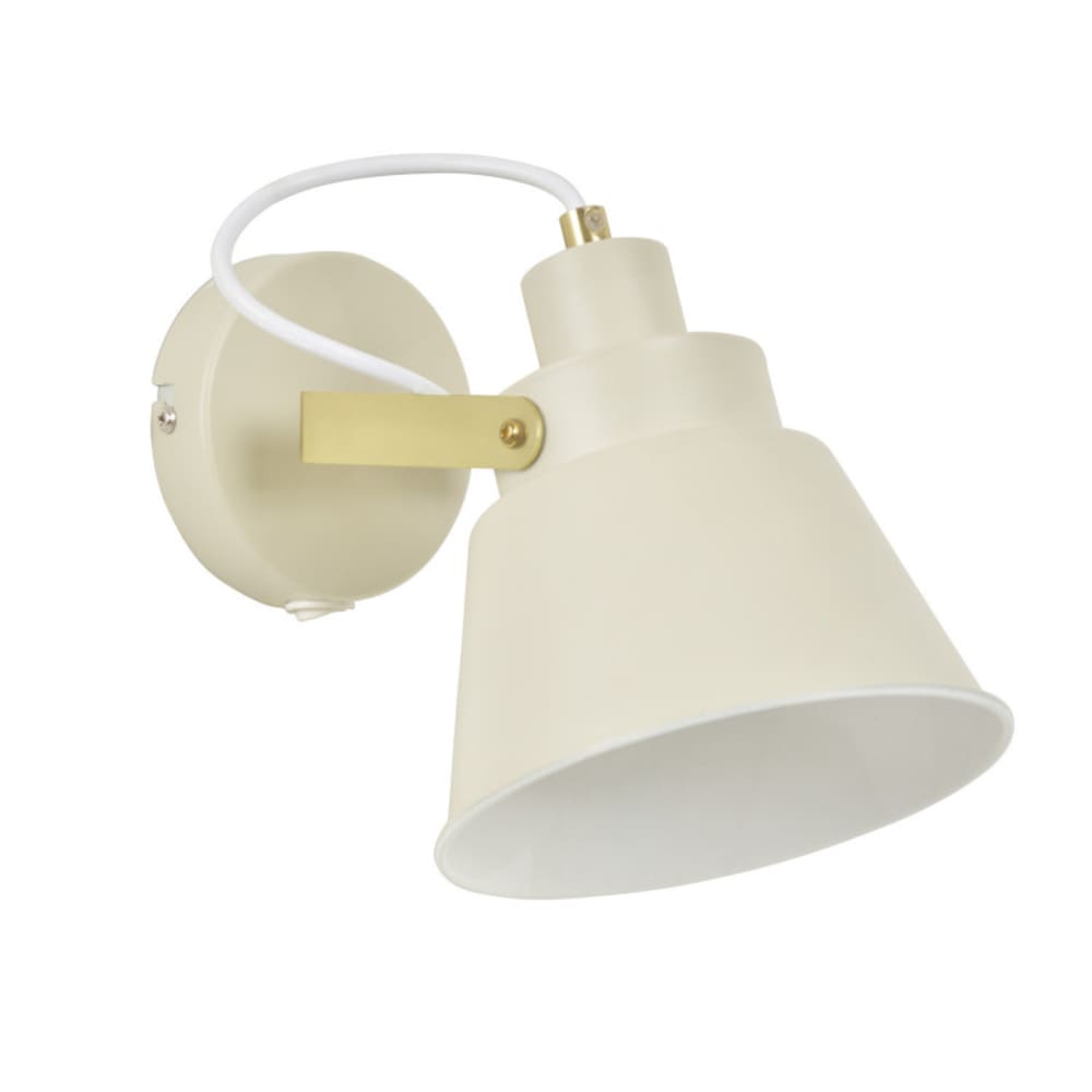 Applique interrupteur métal crème