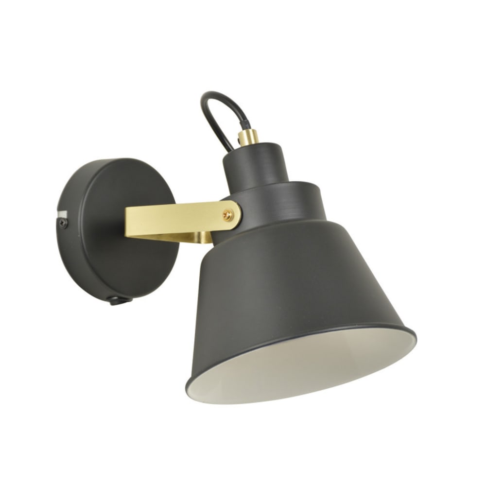 Applique interrupteur noir et doré