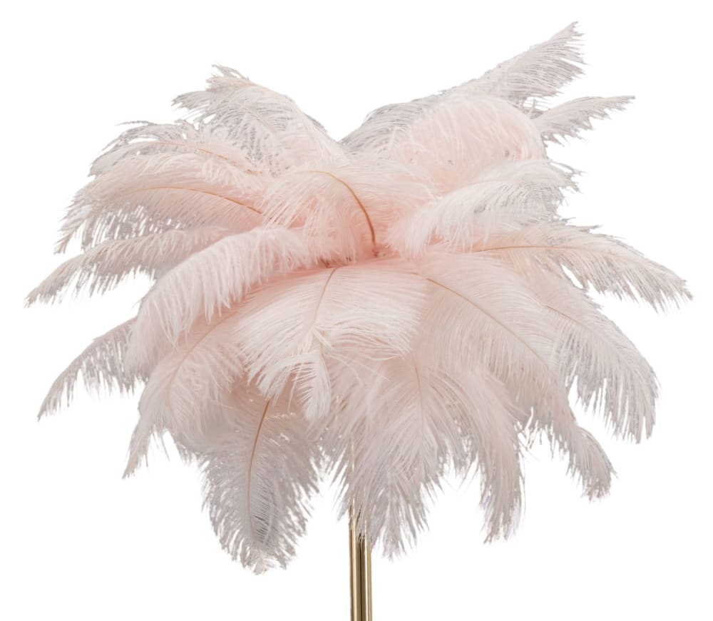 Lampe de table à plumes roses, ø 40x55 cm — vue 3