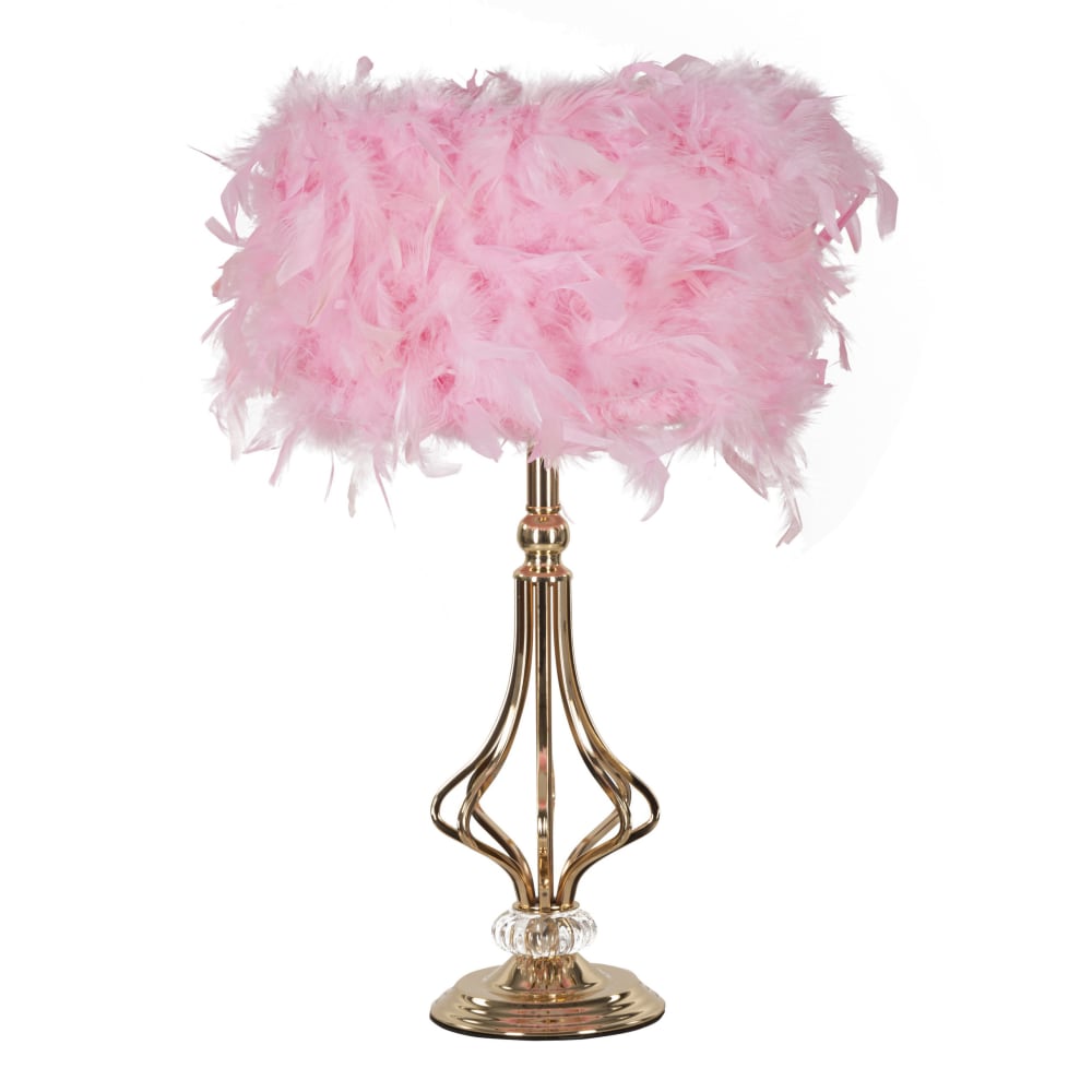 lampe de table à plumes