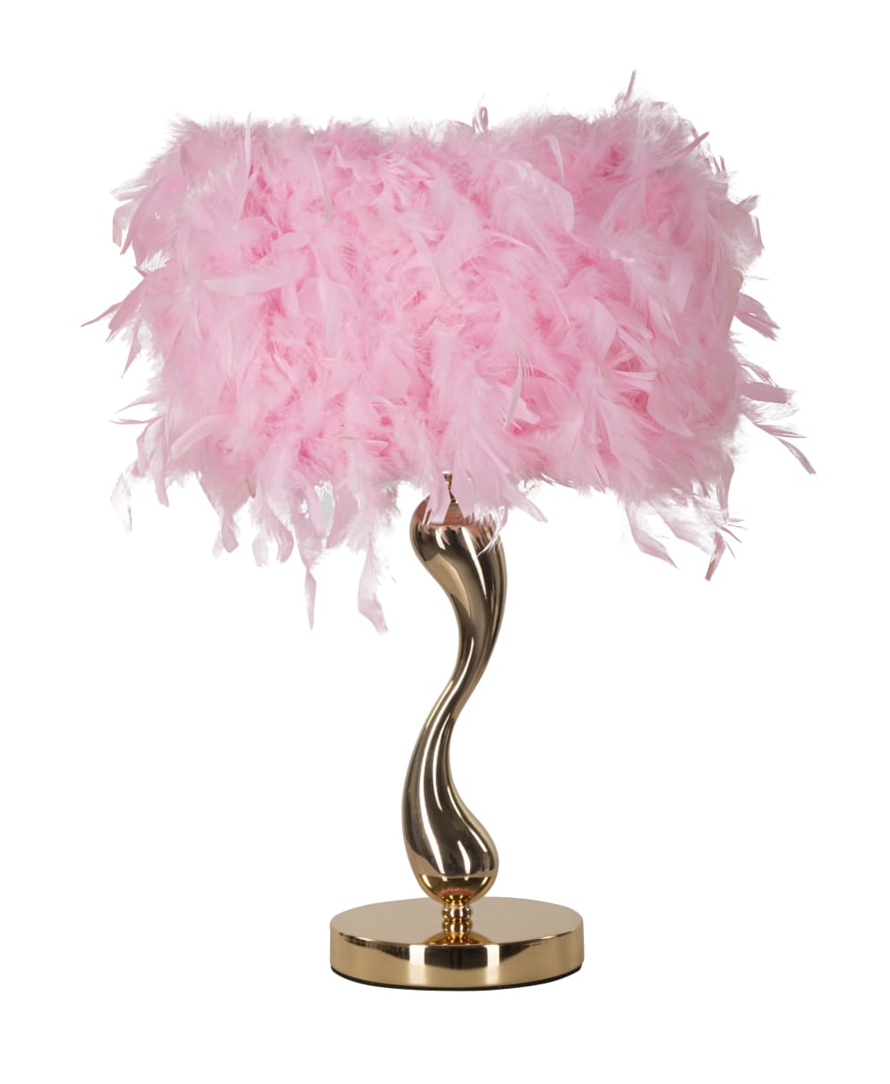 lampe de table à plumes