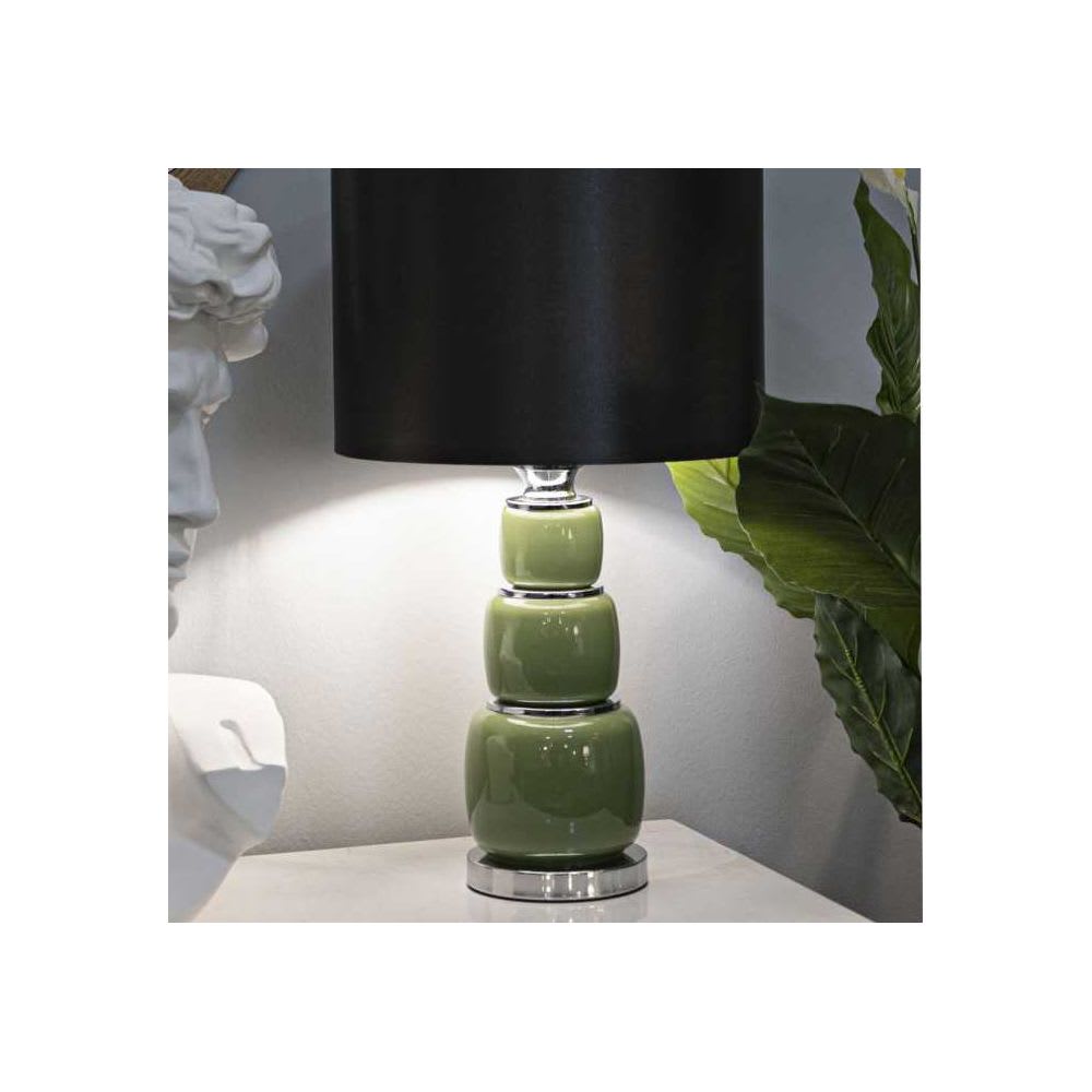Lampe de table en verre cm ø33x57 — vue 3