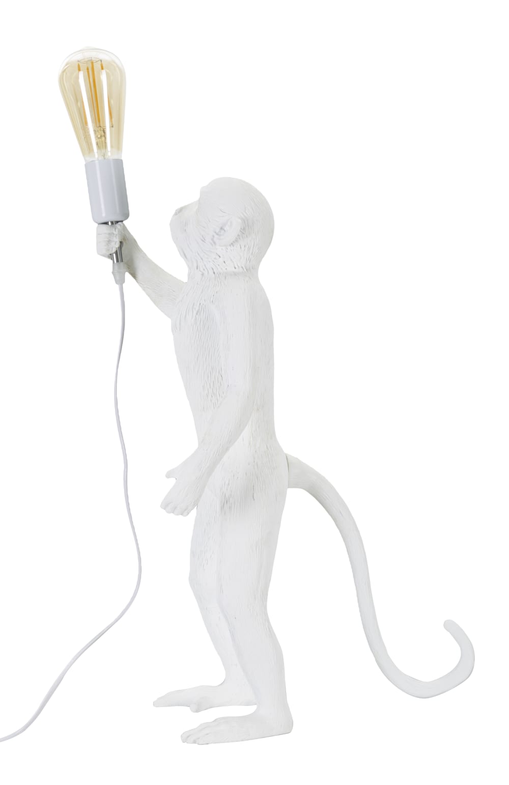 Lampe de table en résine blanche, ø 26 x 34 x 55 cm — vue 3