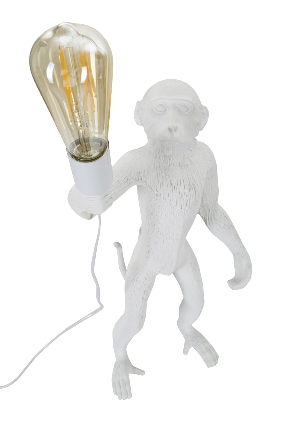 Lampe de table en résine blanche, ø 26 x 34 x 55 cm — vue 4