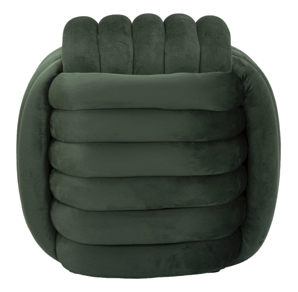pouf tissé en velours