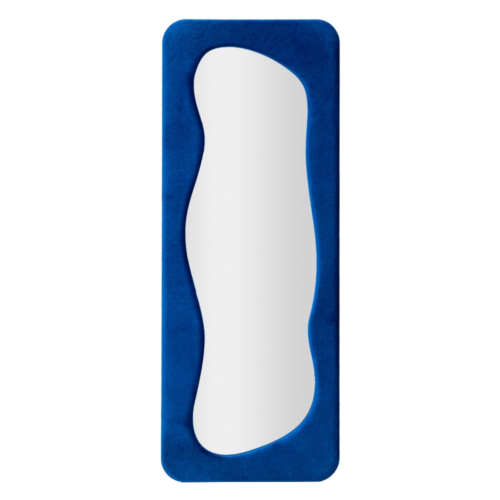 Miroir mural en velours bleu cm 60x4x160