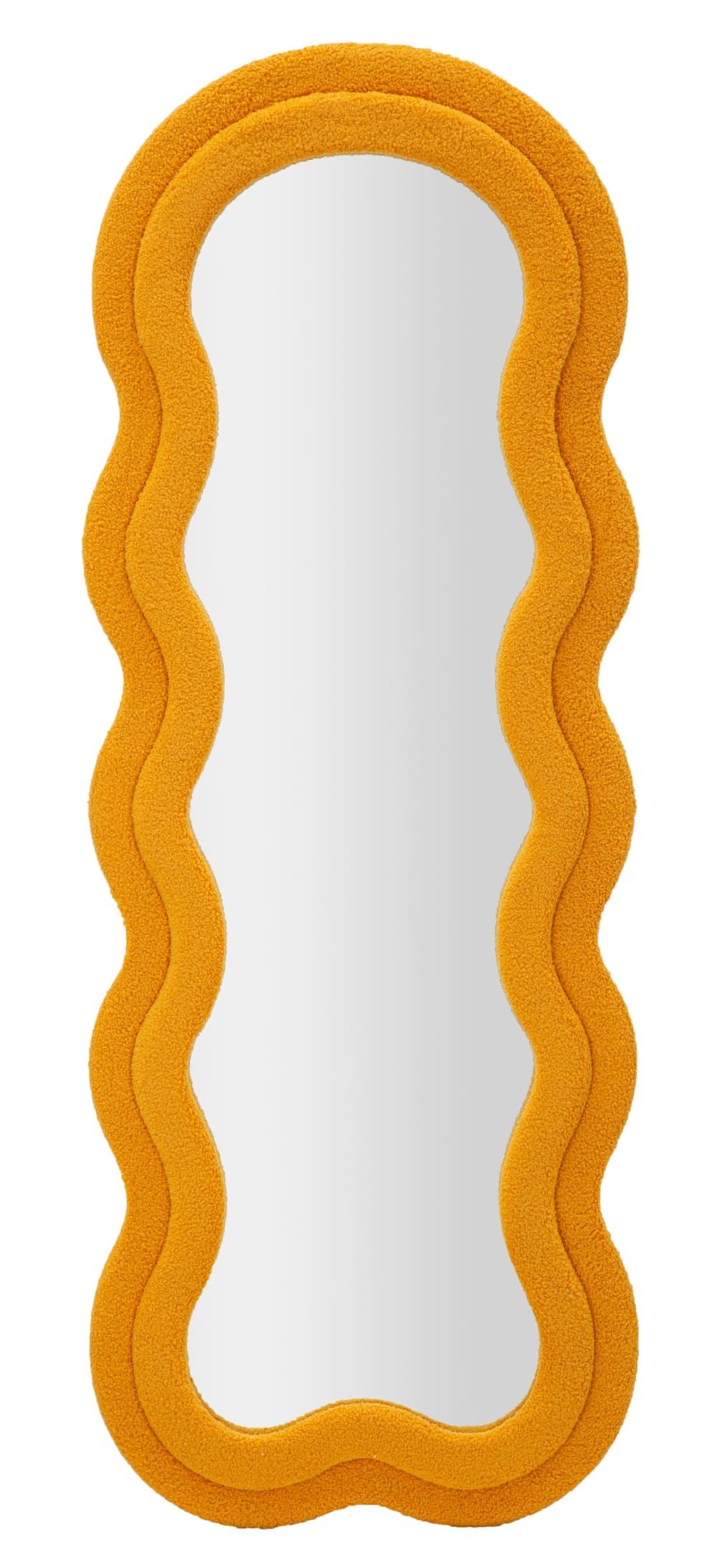 Senfgelber Bouclè-Wandspiegel 60x4x160cm - Maisons Du Monde